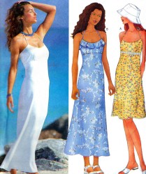 6640 EZ LINED HALTER SLIP DRESS LENGTHS PATTERN 6=10